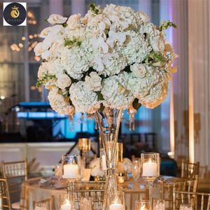 EV 60cm <strong>Center</strong> Pieces Balls Flowers White Long Aritcial Flower Ball for Wedding - Product Image 4