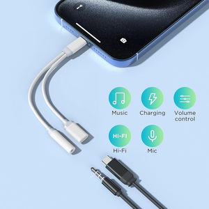 多功能2合1 Aux音频电缆转换器USB C型至3.5毫米音频充电器适配器，带快速充电 - Product Image 6