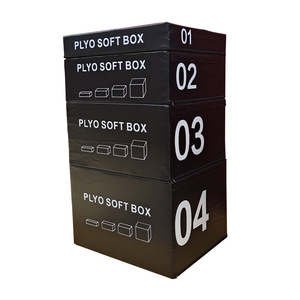 Cajas de entrenamiento pliométricas suaves de PVC 4 en 1 a precio de fábrica para ejercicios de salto y programas de acondicionamiento físico - Product Image 4