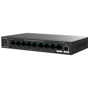 Conmutador PoE gestionado en la nube 9GE + 1SFP, con funcionalidad SNMP y QoS, IP COM, 1 unidad, 2 unidades