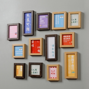 Bằng Gỗ Nhỏ Chèn Khung Ảnh 3-Inch Polaroid Khung Ảnh Quà Tặng <span class=keywords><strong>Mini</strong></span> Từ Tủ Lạnh Nhãn Dán - Product Image 1