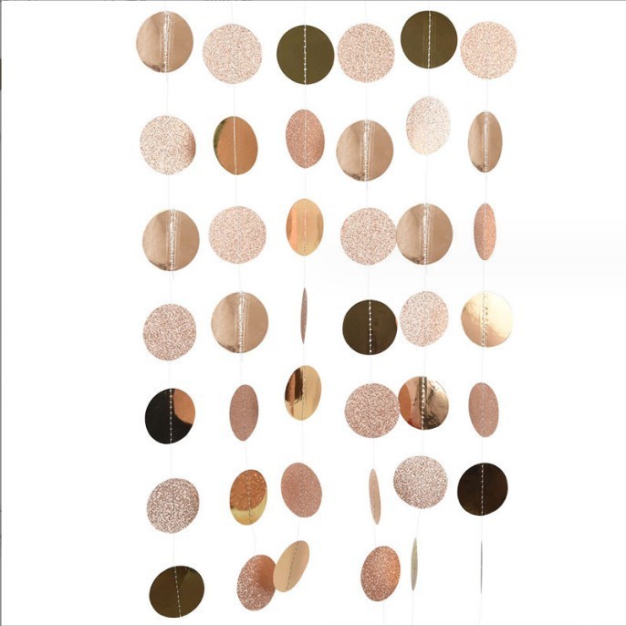colorful Champagne Gold Round Glittery Mirror