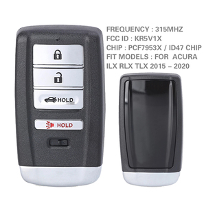 Honda Acura ILX RLX TLX akıllı araba anahtarı için 2015-2020 4-Button yedek uzaktan kumanda 315 MHz A2C32522800 KR5V1X - Product Image 1