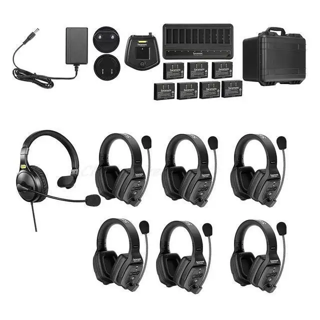 Saramonic WiTalk Full-Duplex 400m Intercomunicador inalámbrico Sistema de auriculares de comunicación Modelo WT7D Sistema DE MICRÓFONO INALÁMBRICO