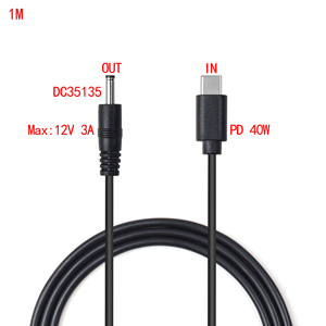 Type C Male to DC 3.5*1.35mm Tuning Fork Male Decoy Adapter 12V 3A Output Boost Voltage <strong>Cable</strong> - Product Image 1