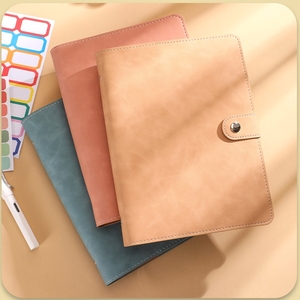 A5 A6 A7 Cover raccoglitore in pelle PU Shell Budget Journal Planner chiusura a bottone a scatto per buste in contanti