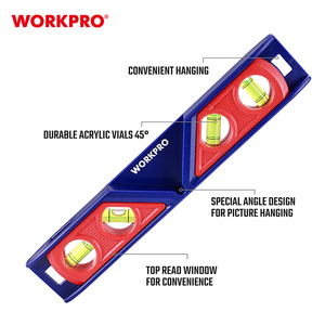 WORKPRO 225毫米迷你相框磁性水平井<span class=keywords><strong>9</strong></span>级英寸家用和办公用磁性水平井