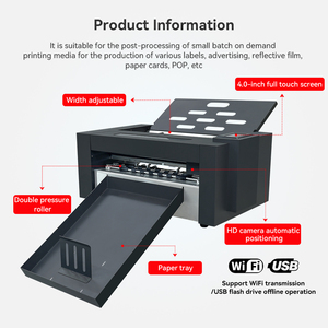 2024 Automatic Servo Motor 1600mm/s Fast Speed Paper <strong>Cutter</strong> Machine Camera Position Kiss Cut A3 A4 Sticker Cutting Machine - Product Image 4