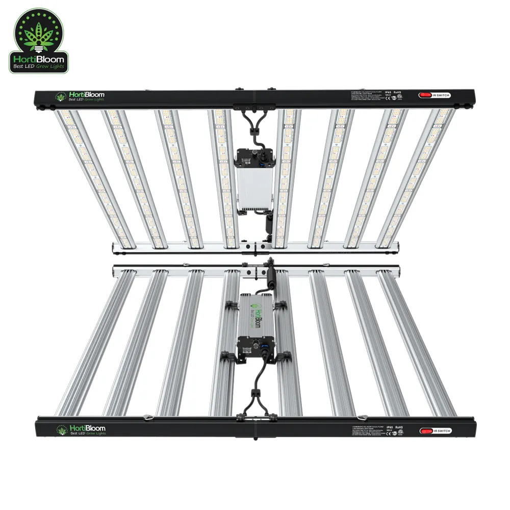 Hortibloom Mega Eco 720w 8 bar lm281b pro spectre complet meilleure récolte lampe de croissance commerciale led