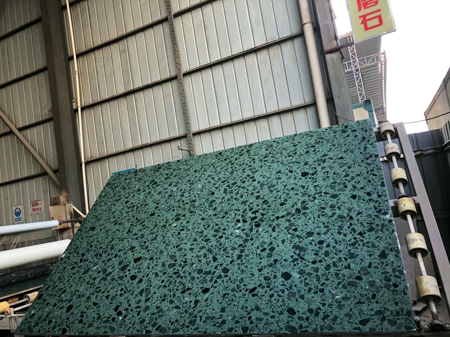 Waterproof Wall Green Terrazzo  Real Outdoor Table Color Terrazzo Slab