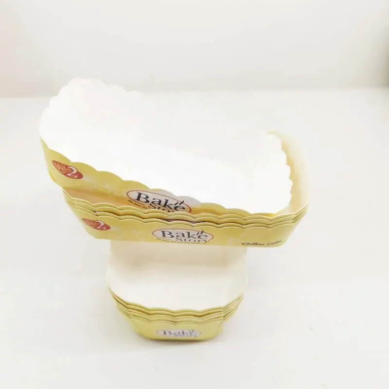 Toptan özel tek kullanımlık gıda sınıfı kart aperatifler dondurma paketleme tepsisi kabarcık waffle kağıt tepsisi kutusu