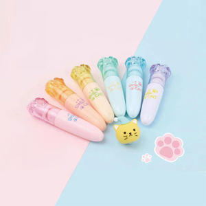 Produzione di nuovo Design personalizzato Non tossico Mini punta posteriore scalpello fluorescente evidenziatore Set pennarello per la scuola - Product Image 5