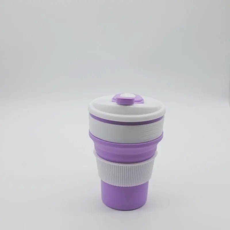 Silikon katlanabilir kahve fincanı katlanır kahve kupa seyahat tipi kupa 350ml