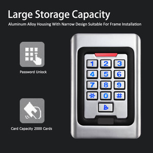 Stand Alone Access Control-Kartenleser Wasserdichte Tastatur EM-Zugangs kontrolle mit gut sichtbarer Edelstahl-Tastatur - Product Image 5