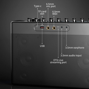 SODLK S1127 artı 300W Karaoke makinesi açık taşınabilir hoparlör 2 kablosuz mikrofonlar ile parti için AUX MIC OTG canlı destekler