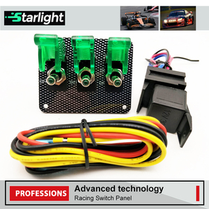 レーシングカーイグニッションスターター12VプッシュボタンスイッチLEDインジケータ付きクイックスタートトラック & RV用 - Product Image 5