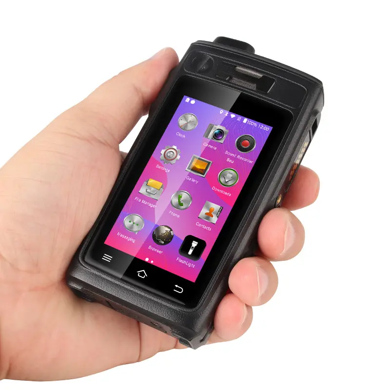 Rádio poc zello walkie talkie uniwa a19s, à prova d' água ip68, 4g, lte, android, com visão noturna, infravermelho, led, nfc, sos