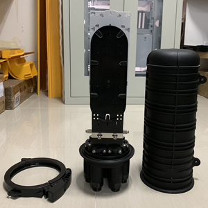 Exterior FTTH encerramento conjunto 96 144 núcleos FOSC com 12/24 bandeja de emenda Dome tipo IP68 preto PP 144FO fibra óptica Splice encerramento