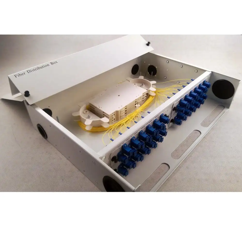 Tipo fisso in fibra ottica patch panel in alluminio 48 core ottica struttura di distribuzione