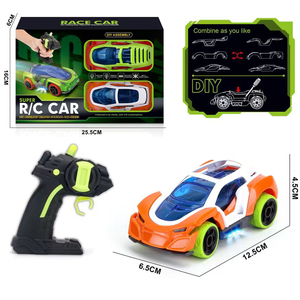 รถของเล่นประกอบโมเดล RC ของเด็กมีไฟ LED ควบคุมด้วยรีโมทรถยนต์ไฟฟ้า4ช่องสไตล์มินิ - Product Image 6