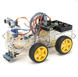 High-Tech 4WD Smart Car Kit Tracking Ultraschall Hindernis vermeidung programmier barer Roboter Verwendung für Arduino DIY