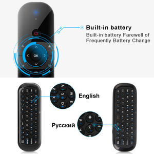 Telecomando senza fili inglese o russo della tastiera di Wechip W1 Mini giroscopio del topo dell'aria che rileva 2.4G telecomando - Product Image 5