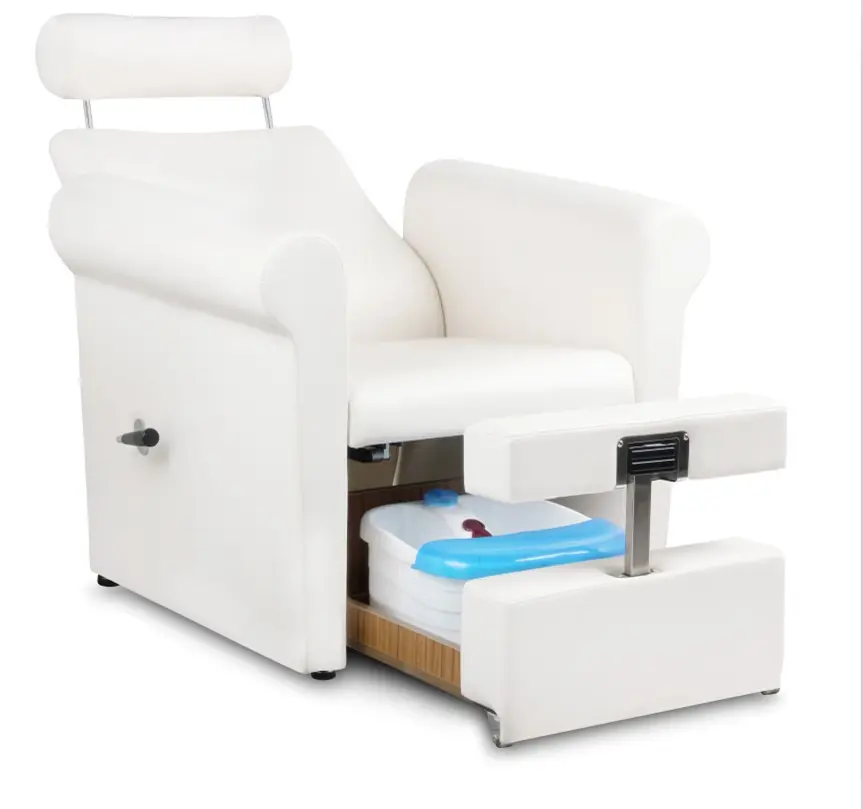 Fauteuil de massage pour salon de manucure et pédicure, chic, blanc, moderne, sans plomberie, accessoire de luxe pour massage des pieds, à vendre, unités