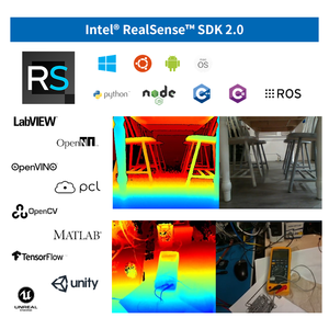 Sensor de imagen de alta resolución Cámara de profundidad Intel RealSense D435i D455 D435 D415 Compatible con Raspberry Pi Jetson ROS Robots - Product Image 5