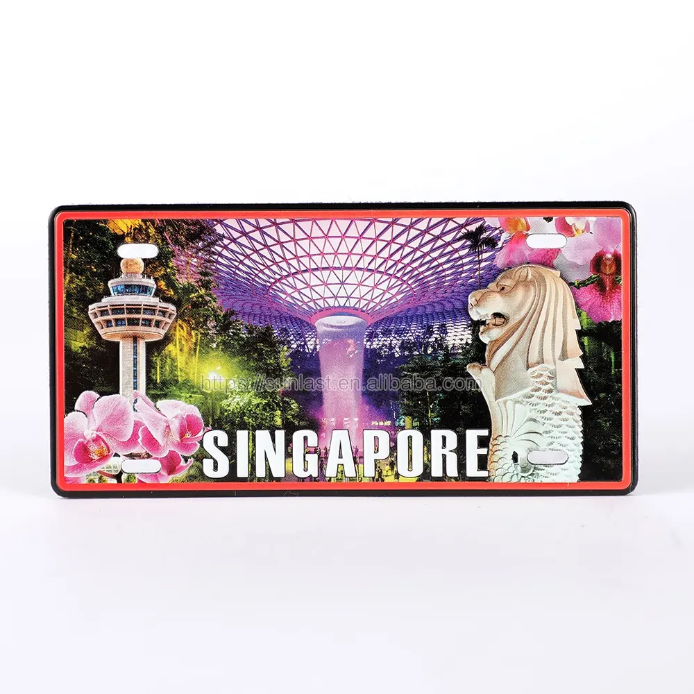 Custom cheap New products Singapore souvenir promotion gifts metal fridge magnet