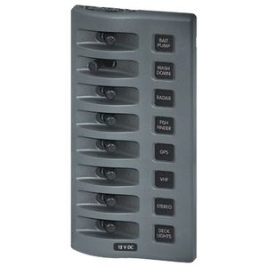 6 Gang Car Boat LED Rocker Switch Control Panel Boat Switch Panel Electrical Water Resistant Switch Panel 12 <strong>Way</strong> (Fused) - Product Image 6
