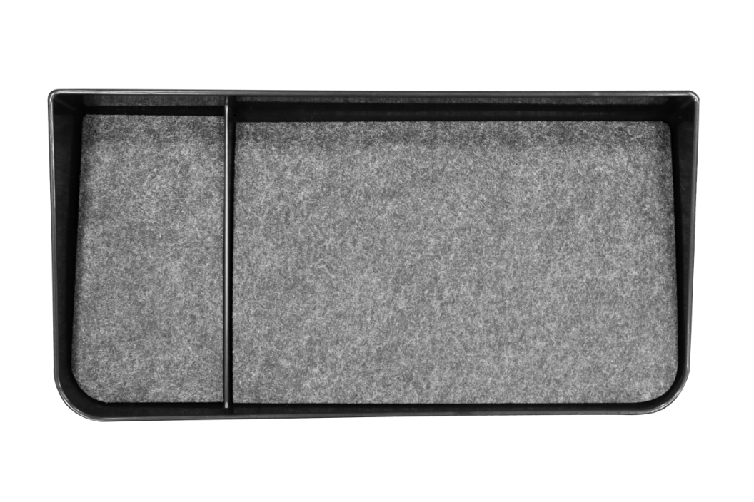 Caja de almacenamiento para salpicadero LHD con almohadilla de fieltro.