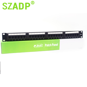 24/48屏蔽Cat6a网络配线架1U机架安装1U Cat6a网络24端口配线架1U Cat6a网络48端口配线架