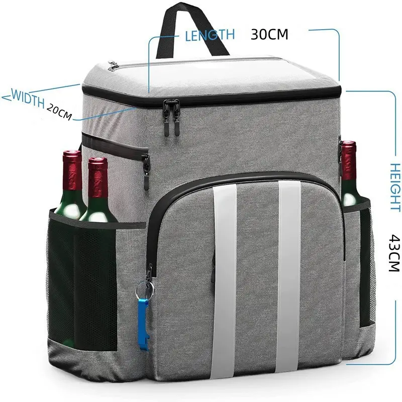 Isolation thermique réfrigération pack de glace extérieur portable grande capacité sac à dos frais sac de pique-nique spot approvisionnement direct