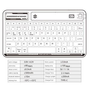 Mini teclado Multimedia inalámbrico para iPad iOS/Android/Windows Tablet PC Teléfonos inteligentes con interfaz USB Retroiluminación Nuevo producto - Product Image 6