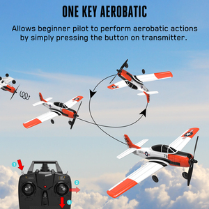 T28 <strong>TROJAN</strong> 400mm Wingspan Small <strong>Toy</strong> Airplane 4-CH Control With Aileron Perfect for Beginner Practice - Product Image 3