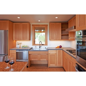 CBMMart Armoire de cuisine en bois massif de luxe classique de style antique haut de gamme - Product Image 1