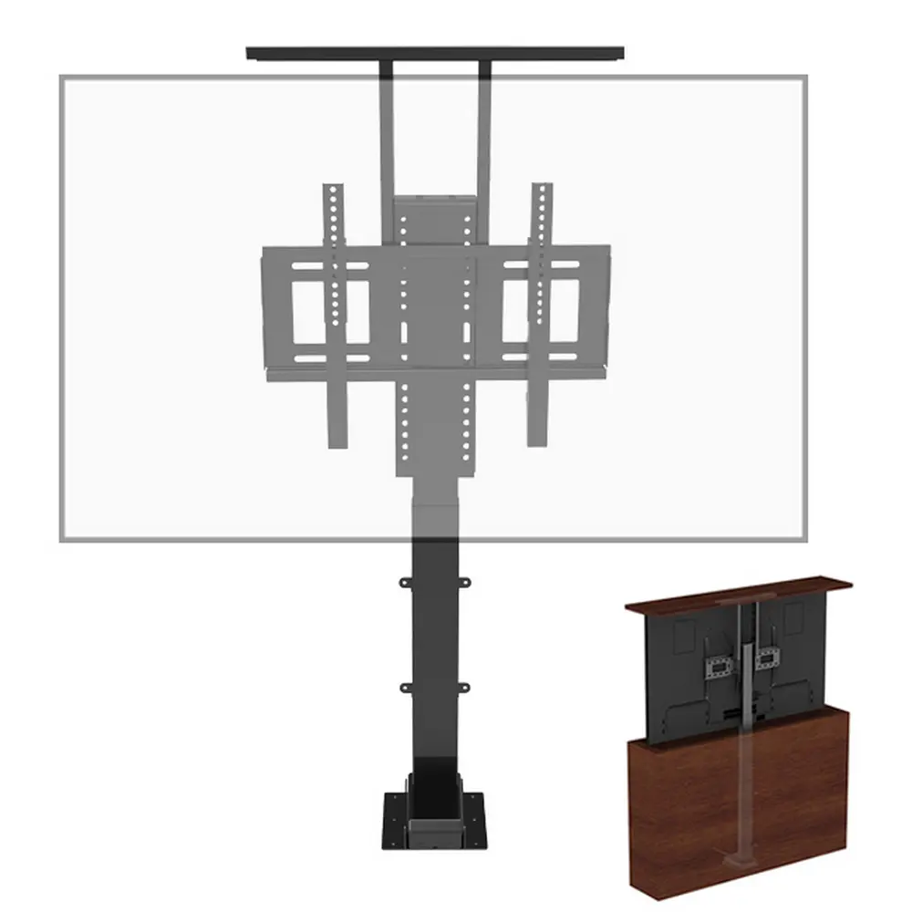Elevador de TV ergonómico motorizado de fábrica, altura ajustable para televisor LCD/LED/Pantalla de 32 "-70" con Control remoto, soporte eléctrico