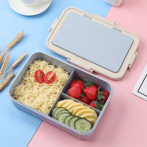 Storage Boxes Food Containers with Compartments Cutlery for Kids Children Wheat Straw Fibre Corn <strong>Starch</strong> Lunch <strong>Box</strong> - Product Image 3