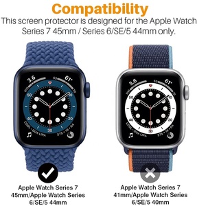 Apple için 2021 izle serisi 7 ekran koruyucu HD şeffaf esnek TPU filmi kendinden şifa kabarcık ücretsiz 3D radyan yumuşak sertlik - Product Image 2