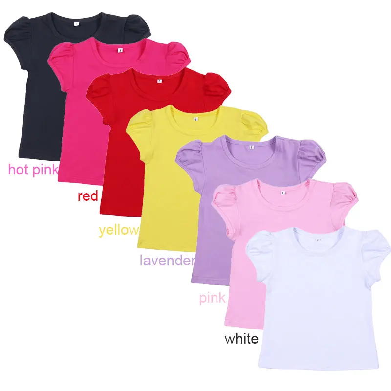 100% algodón camiseta lisa a granel camiseta blanca personalizada camiseta de peso pesado manga farol bebé niños niñas camisetas