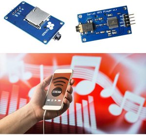 YX5300 MP3-Musik-Player-Modul UART-Steuer modul mit seriellem Sprach anschluss und TF-Kartens teck platz für Arduino/AVR/ARM/PIC - Product Image 2