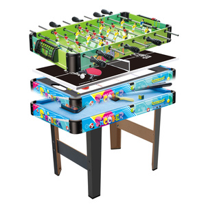 Mesa multideportiva 4 en 1 para niños y adultos, billar, futbolín, tenis de mesa con juego de mesa de Air Hockey - Product Image 1