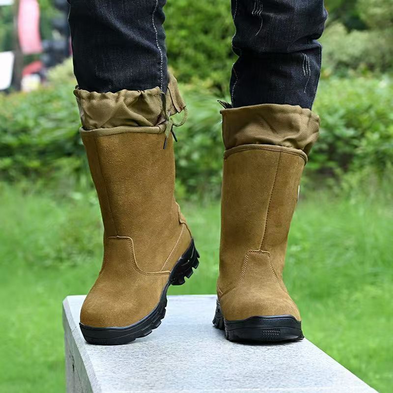 Mongolian dustproof high-top wool boots (steel toe)