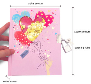 Diario para niños con candado, diario rosa, cuaderno secreto para niñas, diario con candado y llave - Product Image 2