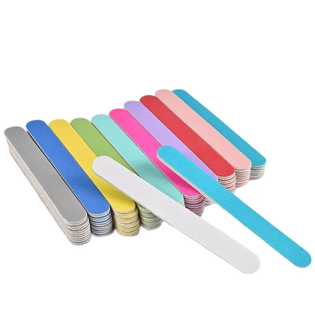 Professional Emery Board Manicure Pedicure Nail File for Callus Remove Custom Logo Double Sided sanding Paper Nail Files Set
