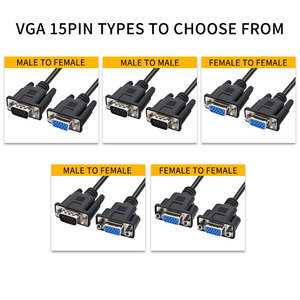 VGA至Vga电缆公母Vga 6英尺电缆连接器镀金软线兼容电脑连接器 - Product Image 6