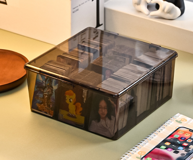 9-grid card storage box(translucent gray)