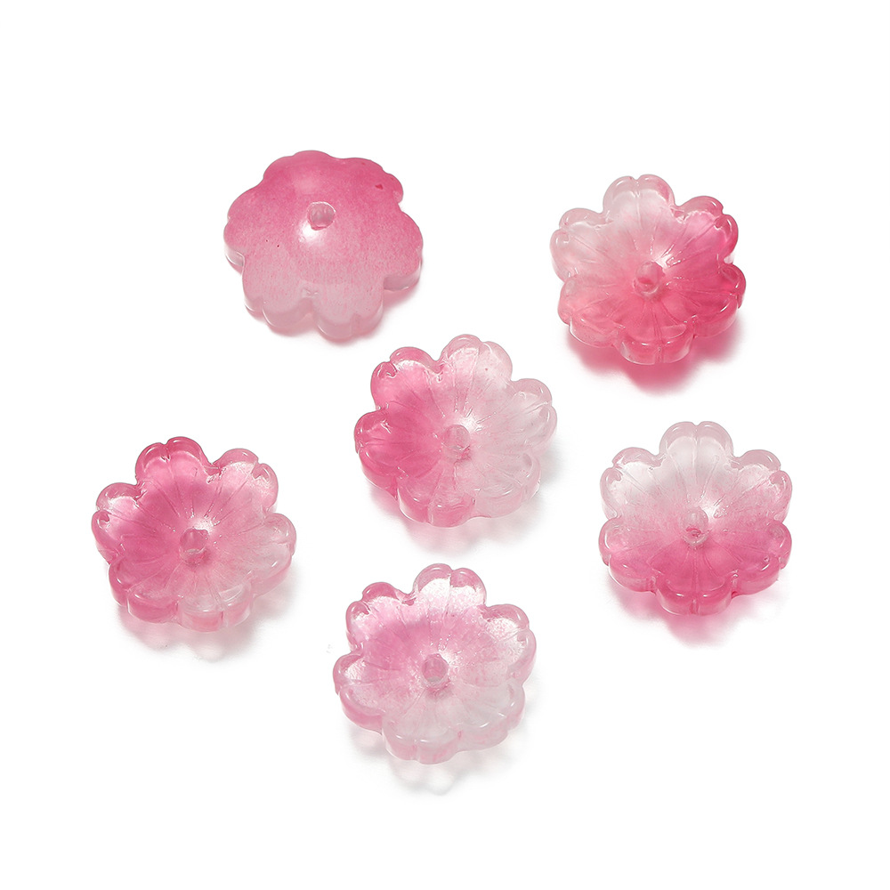 Glass spacer beads - rose red
