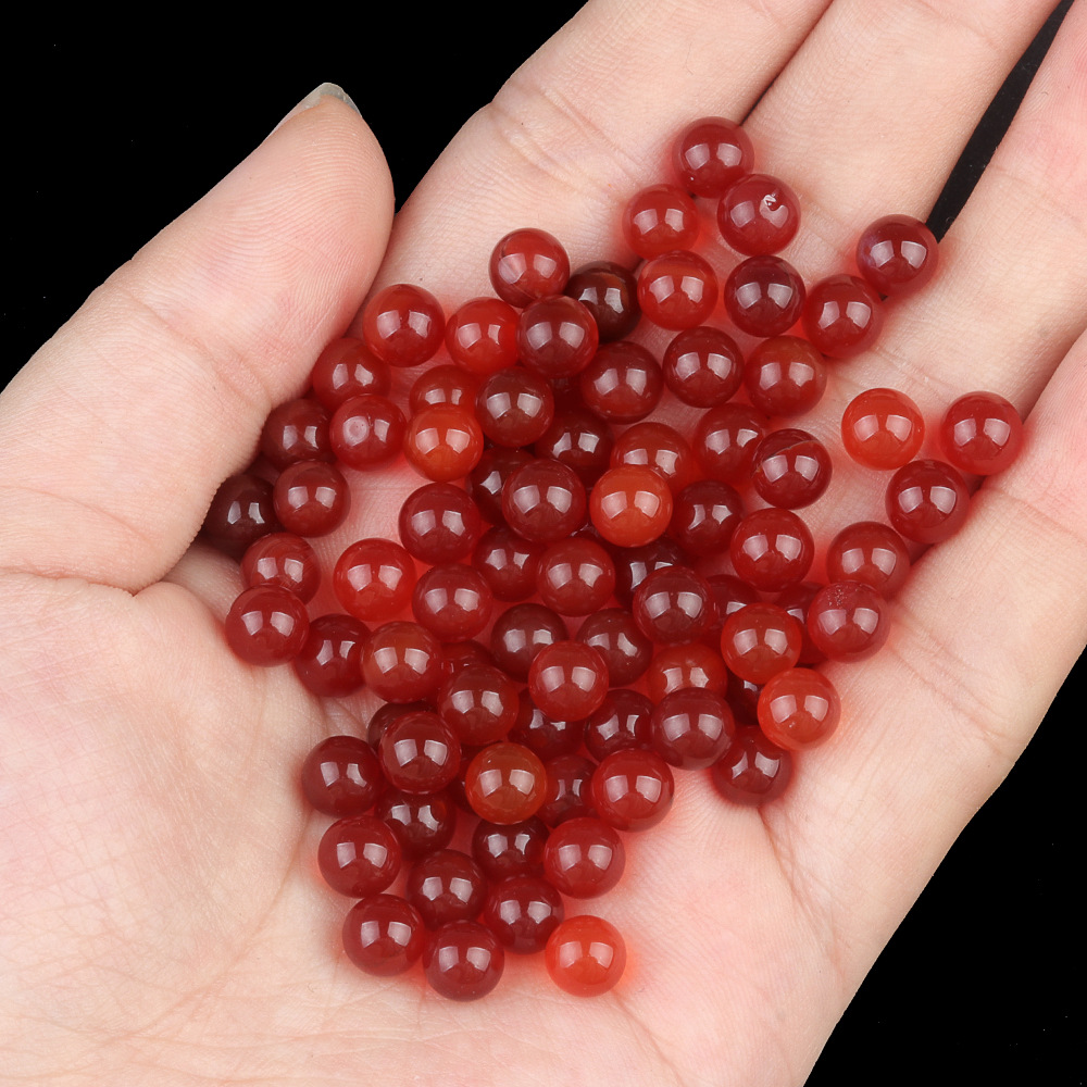 6mm red agate (no hole single)