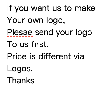 Para su propio logotipo, por favor envíe una consulta primero.